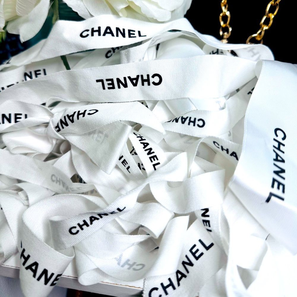 CHANEL White Branded Ribbon Bundle